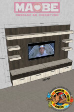 CENTRO DE ENTRETENIMIENTO 2.70ANCHO (MTS) X 2.00ALTO (MTS) X 40PROF. (CM) – CÓDIGO M0-719