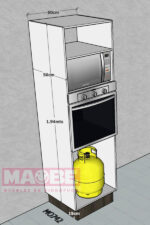 COCINA DESPENSA 60ANCHO X 209ALTO (CM) – CÓDIGO M0-742 - Imagen 2