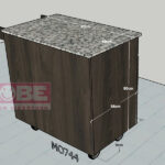 COCINA ISLA RODANTE CON GRANITO 92ANCHO (CM) – CÓDIGO M0-744