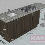 COCINA ISLA CON GRANITO 240ANCHO (CM) – CÓDIGO M0-743