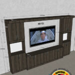 MUEBLE PARA TELEVISIÓN 3.67ANCHO (MTS) X 2.40ALTO (MTS) X 40PROF. (CM) – CÓDIGO M0-721