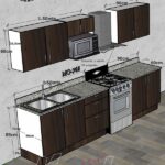 Cocina con granito 1.50mts + 90cm Aéreo, 1.50mts + 90cm Base ancho – Código MO-764