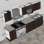 Cocina con granito 50cm + 1.90mts Aéreo, 50cm + 1.90mts Base ancho – Código MO-766