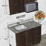 Cocina con granito 1.20mts Aéreo, 1.20mts Base ancho – Código MO-757